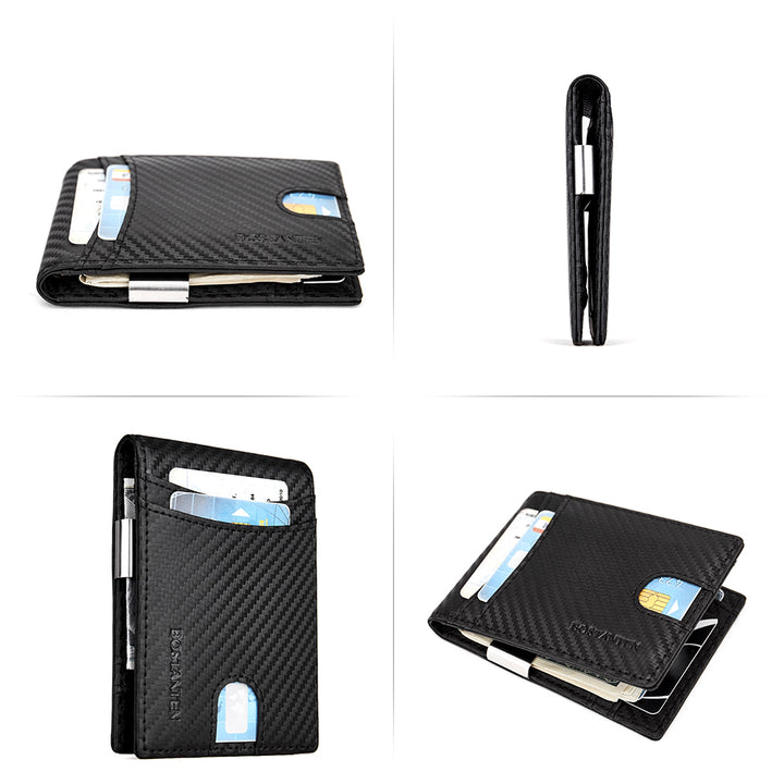Rozenn Checkbook Wallet Men Bifold —— Slim - BOSTANTEN