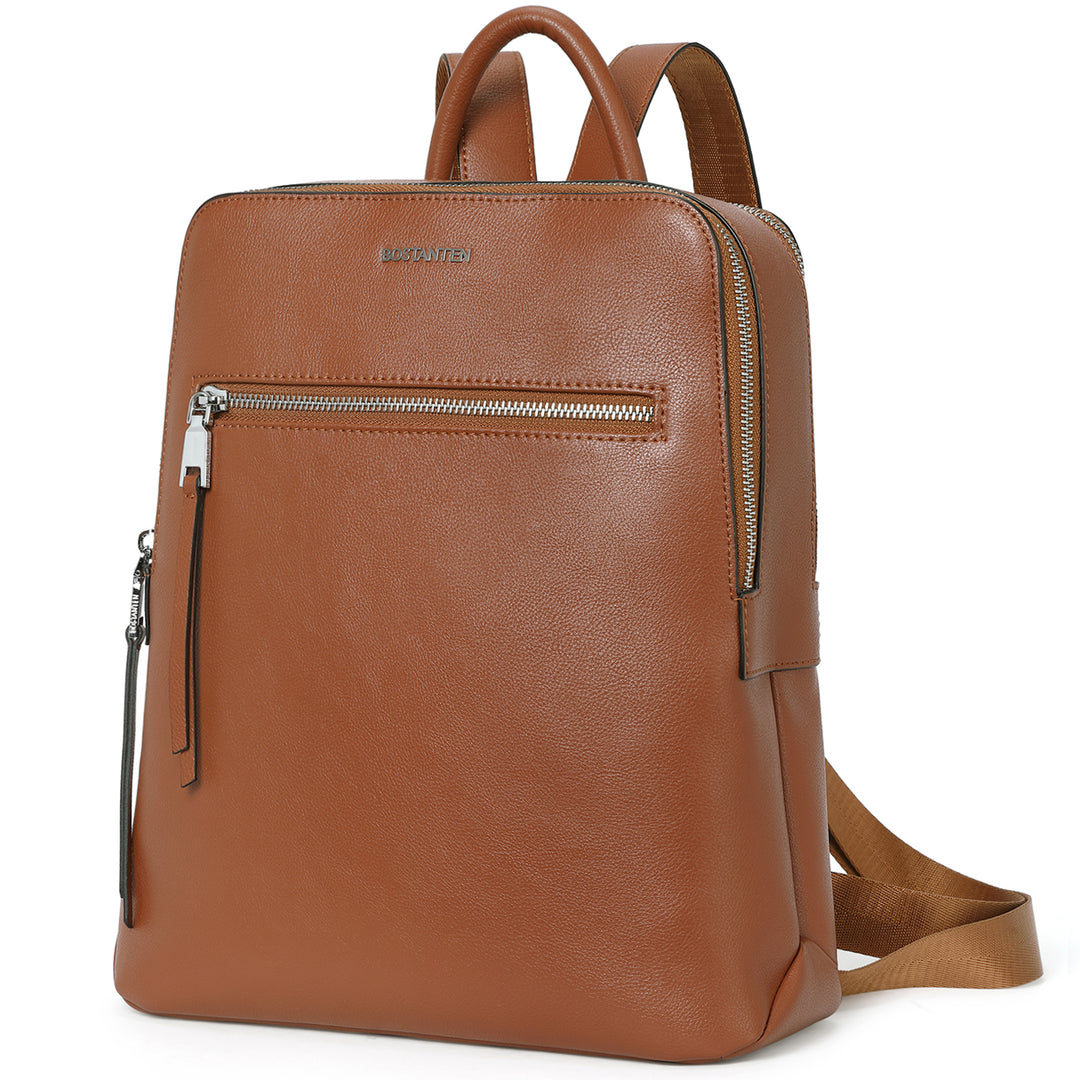 Nombongo Soft Leather Backpack — Pitch-Black - BOSTANTEN