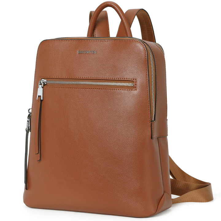 Nombongo Soft Leather Backpack — Pitch-Black - BOSTANTEN