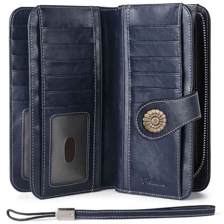 Lomy Big Wallet For Women With Wristlet —  Large Capacity