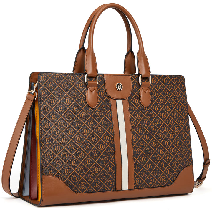 Stroud Vintage Leather Briefcase — Fashion Round - BOSTANTEN