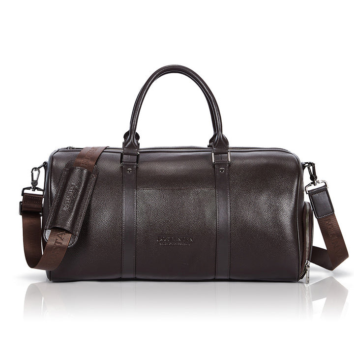 BOSTANTEN Genuine Leather Travel Weekender Overnight Duffel Bag Gym Sports Luggage Tote Duffle Bags For Men - BOSTANTEN