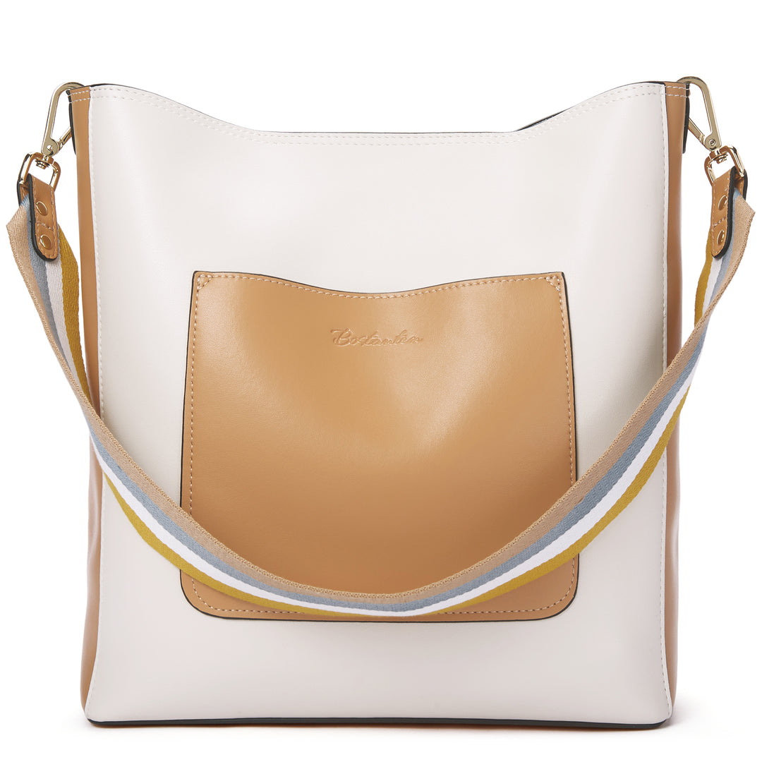 BOSTANTEN Genuine Leather Hobo Handbags Designer Shoulder Tote Purses Crossbody Large Bag for Women - BOSTANTEN