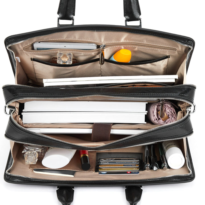 Carol Designer Briefcase For Women — Italian Leather