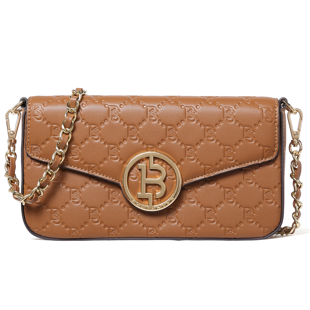 BOSTANTEN Small Crossbody Bags for Women Quilted Leather Designer Shoulder Bag with Chain Strap - BOSTANTEN