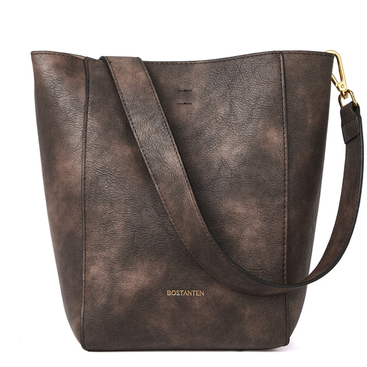 BOSTANTEN Leather Purses and Handbags for Women Designer Hobo Bucket Bag Fashion Small Crossbody Purses