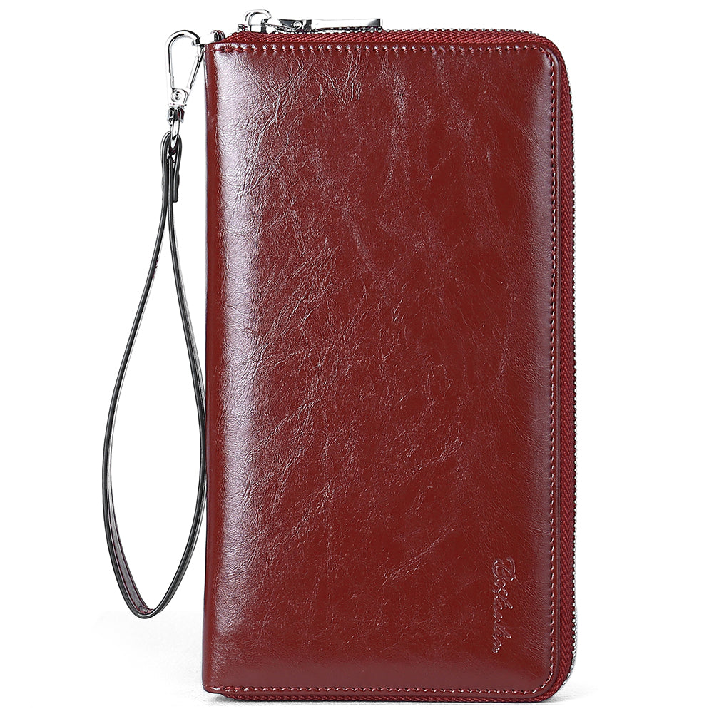 Rozenn Wallets with Wristlet Clutch