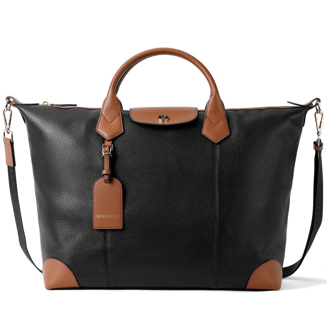 BOSTANTEN Travel Bag for Women Leather Duffle Bag Gym Sports Luggage - BOSTANTEN