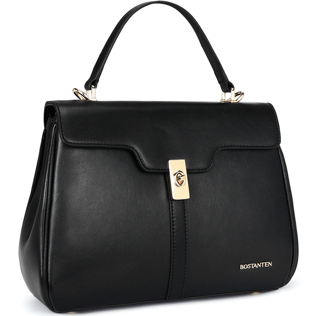 BOSTANTEN Women Leather Handbag Designer Top Handle Satchel Shoulder Bag Crossbody Purses - BOSTANTEN