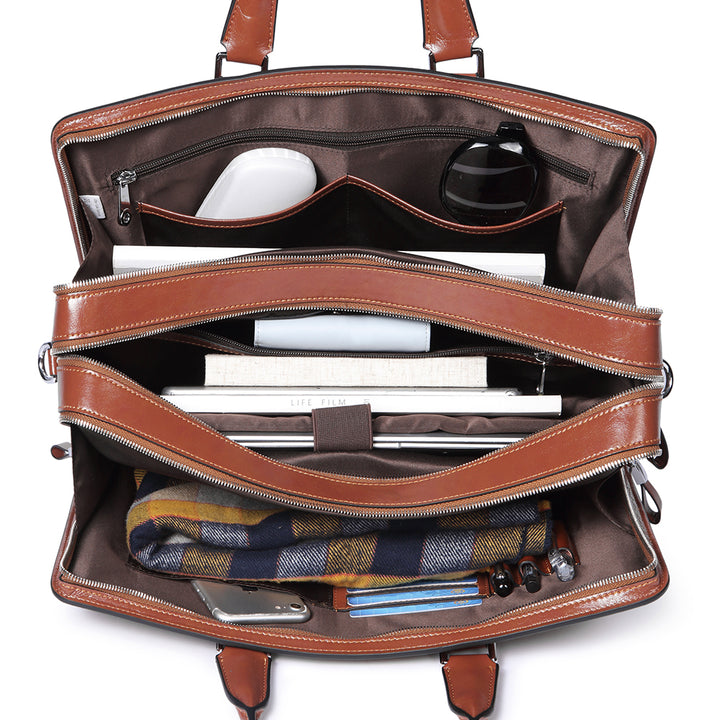 Carol Designer Briefcase For Women — Italian Leather