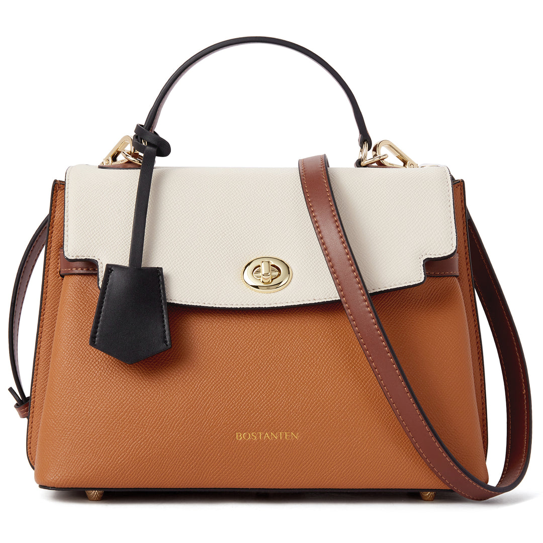 BOSTANTEN Top-handle Handbags for Women Designer Leather Crossbody Satchel Bags Shoulder Tote Purse - BOSTANTEN