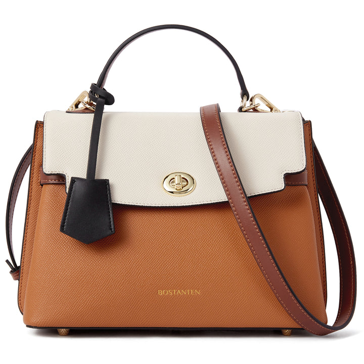 BOSTANTEN Top-handle Handbags for Women Designer Leather Crossbody Satchel Bags Shoulder Tote Purse - BOSTANTEN