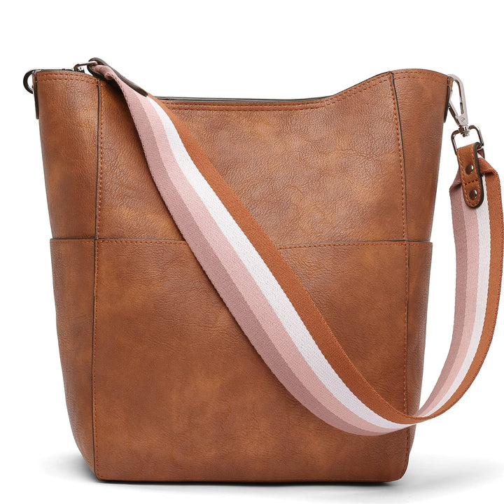 Bucket Bag for Women Vegan Leather | With 2 Shoulder Straps