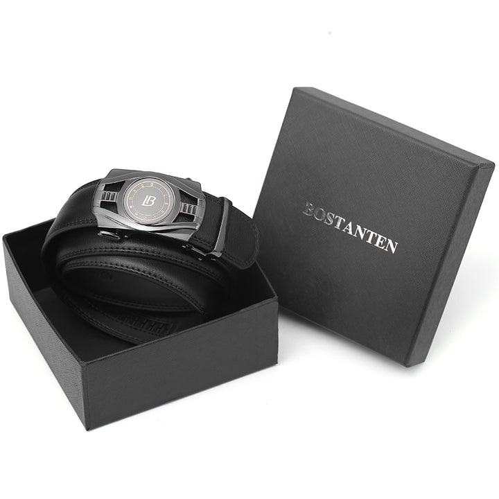 BOSTANTEN Mens Belts Leather Ratchet Dress Belt with Automatic Sliding Buckle - BOSTANTEN