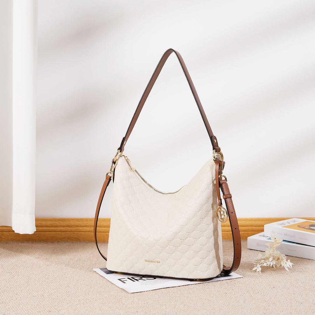 BOSTANTEN Leather Handbags for Women Soft Designer Shoulder Purses Ladies Fashion Crossbody Hobo Bags - BOSTANTEN