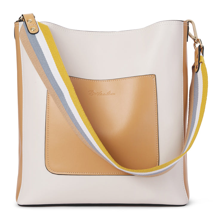 BOSTANTEN Genuine Leather Hobo Handbags Designer Shoulder Tote Purses Crossbody Large Bag for Women - BOSTANTEN