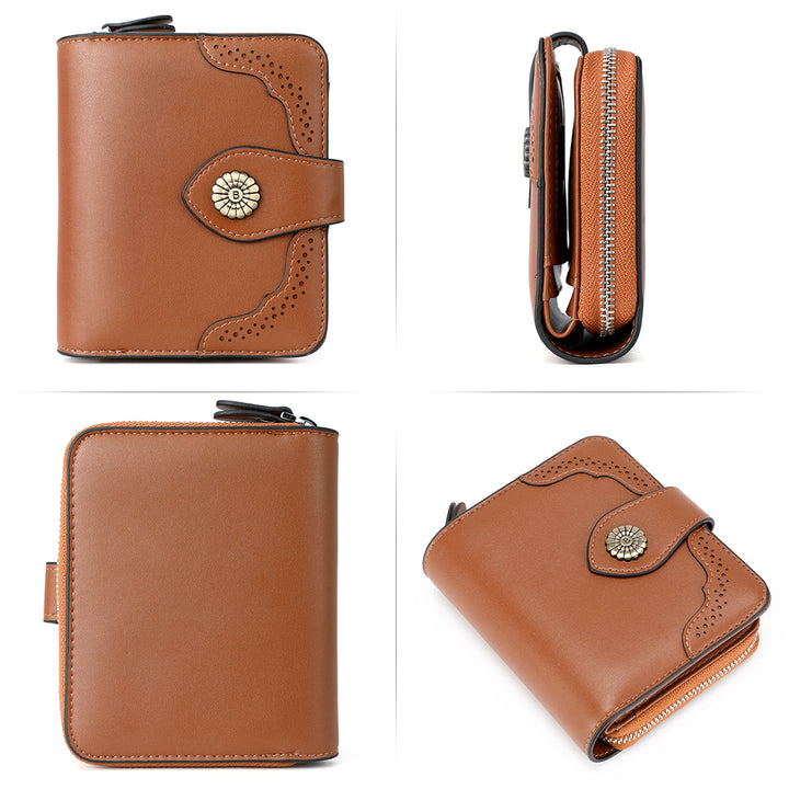 Rozenn  Full Grain Leather Money Clip Wallet —— Small Bifold - BOSTANTEN