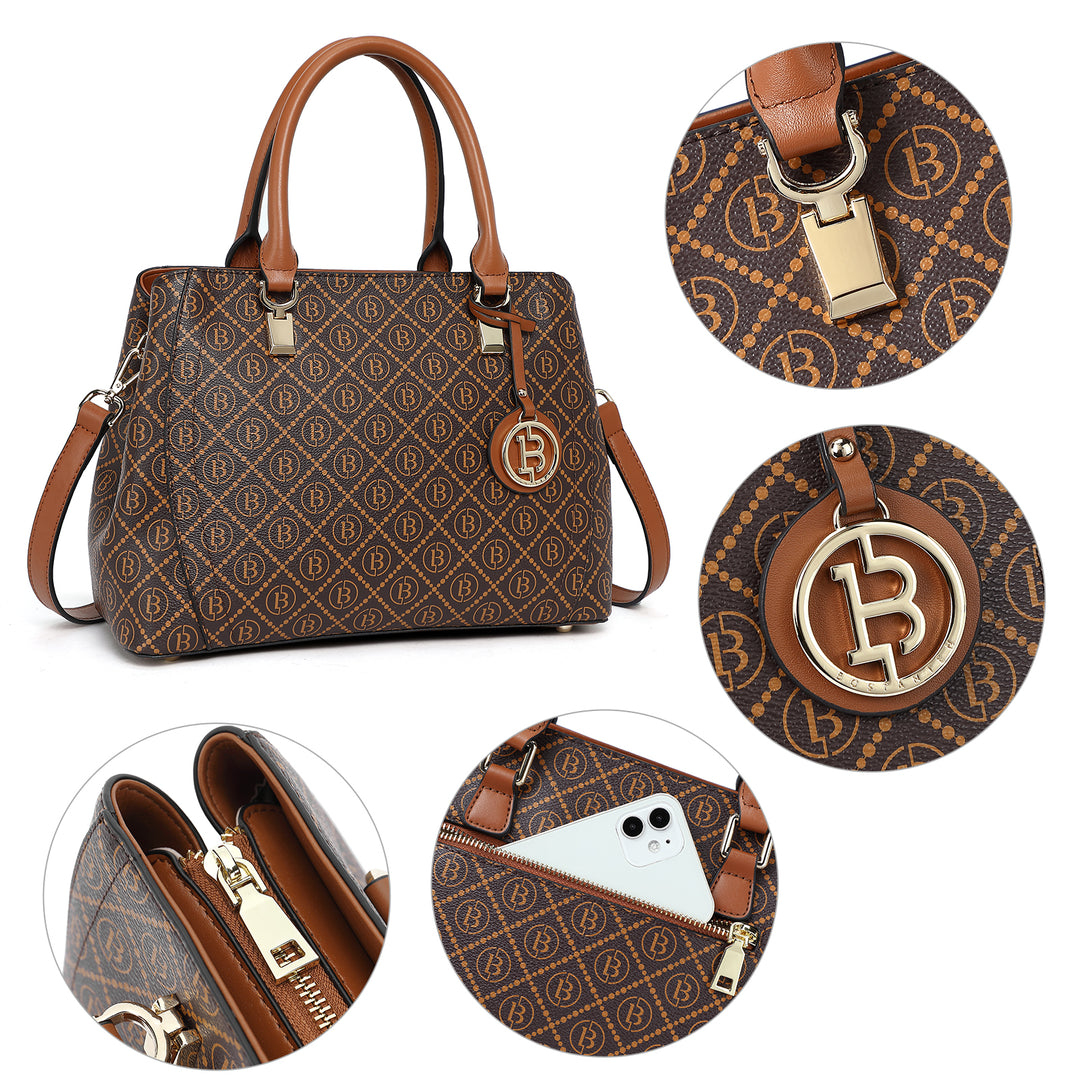 BOSTANTEN Damen Lederhandtasche Designer Henkeltasche Umhängetasche Schultertasche 