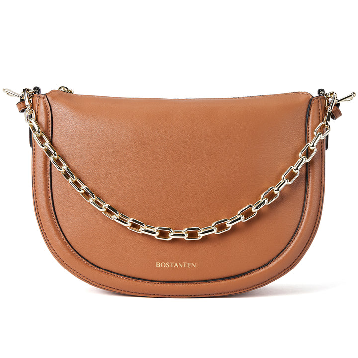 BOSTANTEN Women Shoulder Tote HandBag Designer Leather Purses Crossbody Bags with Zipper - BOSTANTEN