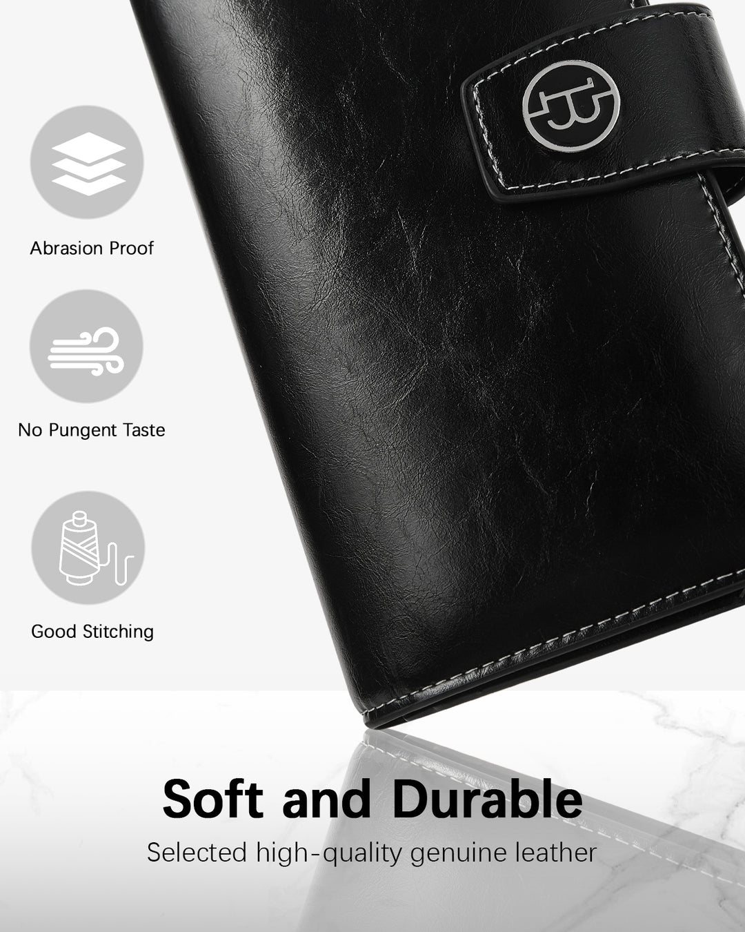 BOSTANTEN Womens Leather Wallets RFID Blocking Large Capacity Trifold Card Holder Ladies Phone Clutch