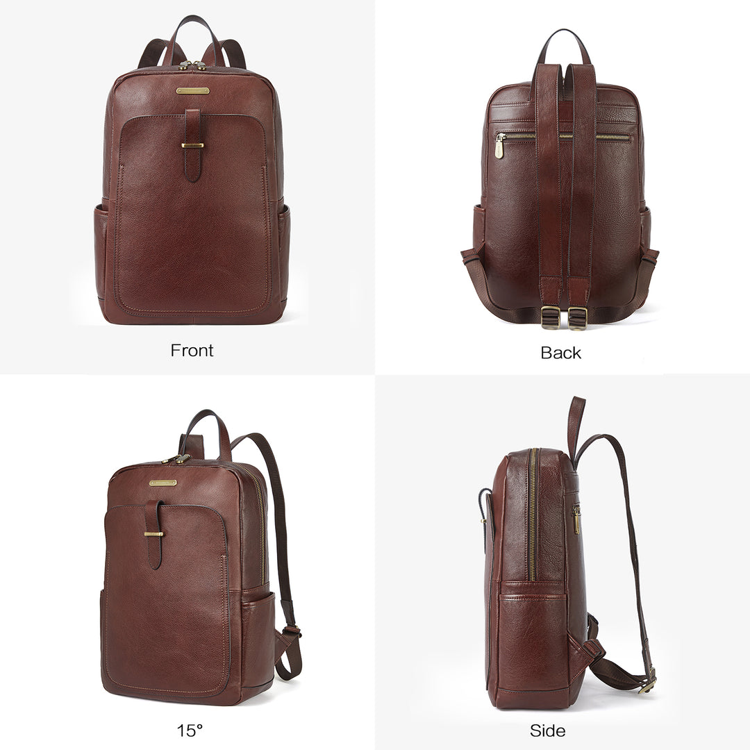 Minoru Women's Leather Business Laptop Backpack —— Full Grain - BOSTANTEN