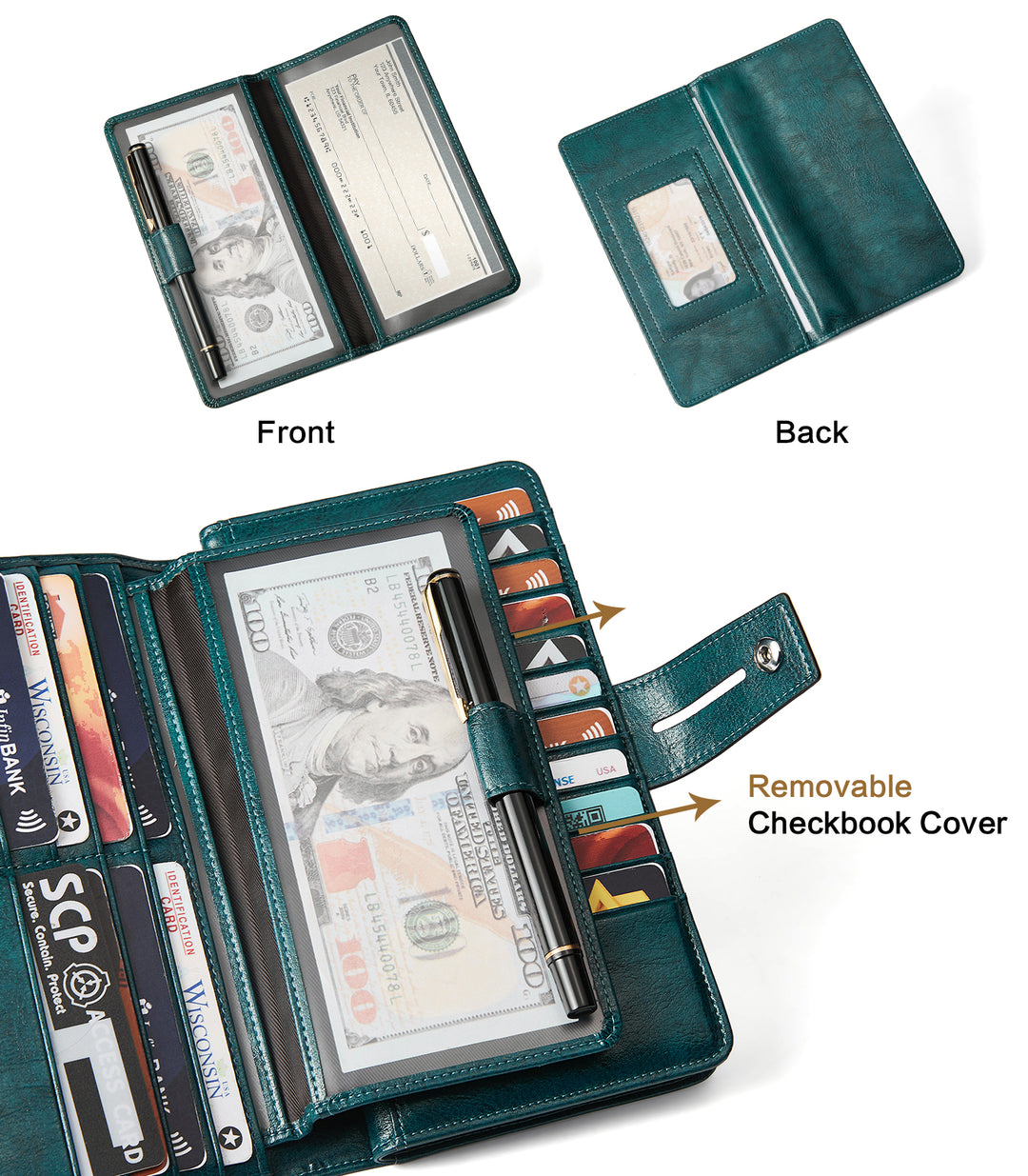 Lnna Checkbook RFID Wallet Cash Clutch Purses —— Superstar