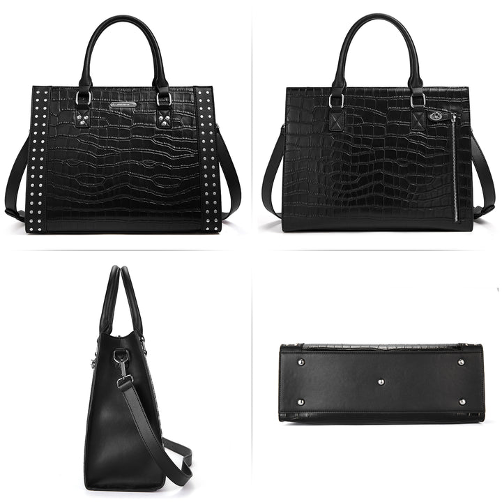 BOSTANTEN Women Leather Top Handle Work Tote Fashion Designer Handbag - BOSTANTEN