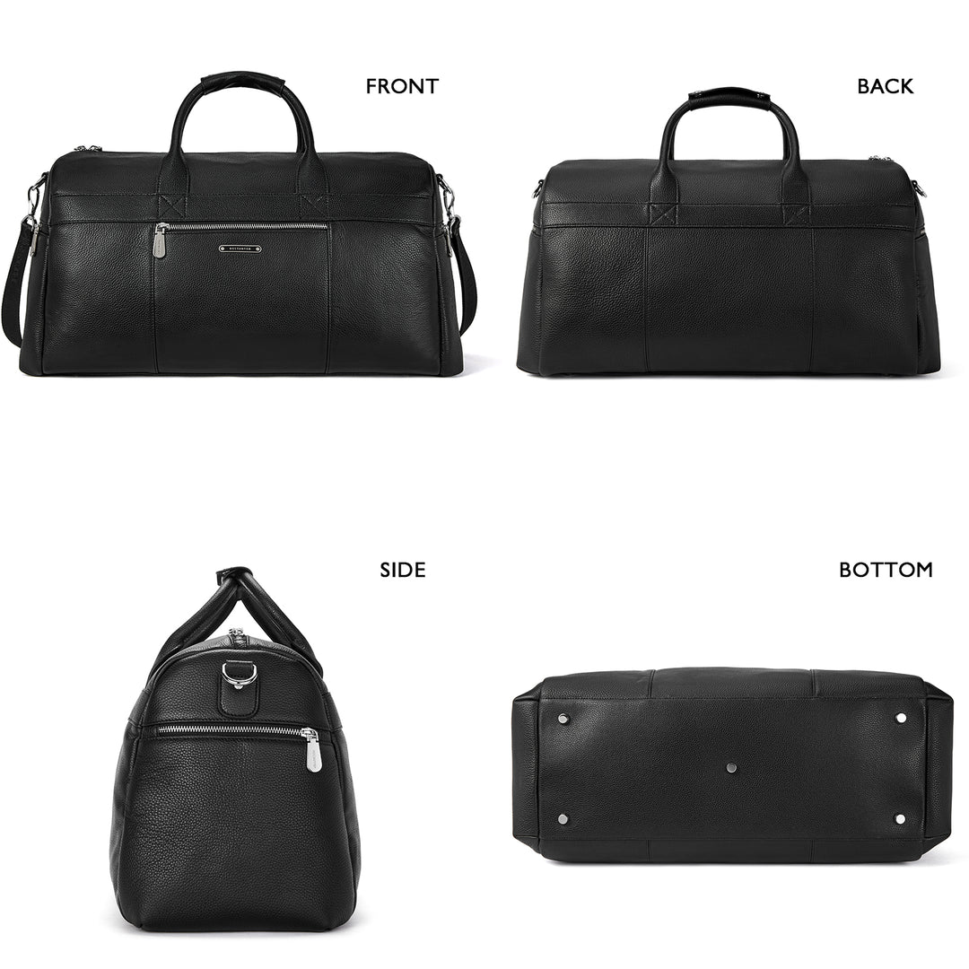 BOSTANTEN Genuine Leather Duffel Bag Travel Weekender Overnight Luggage Tote Duffle Bags for Men - BOSTANTEN