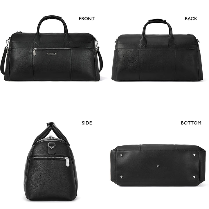 BOSTANTEN Genuine Leather Duffel Bag Travel Weekender Overnight Luggage Tote Duffle Bags for Men - BOSTANTEN
