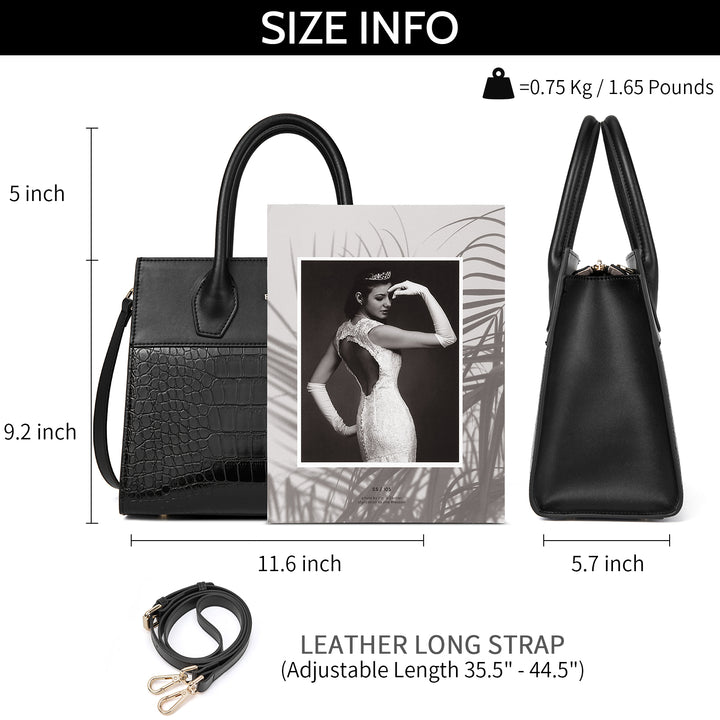 BOSTANTEN Women Handbags Genuine Leather Top Handle Satchel Purse Fashion Work Daily Tote Bags - BOSTANTEN