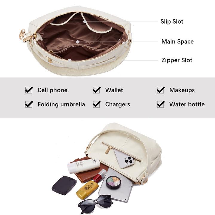 BOSTANTEN Geldbörsen für Damen Leder Schultertaschen Designer Damen Hobo Handtaschen Taschenbücher 
