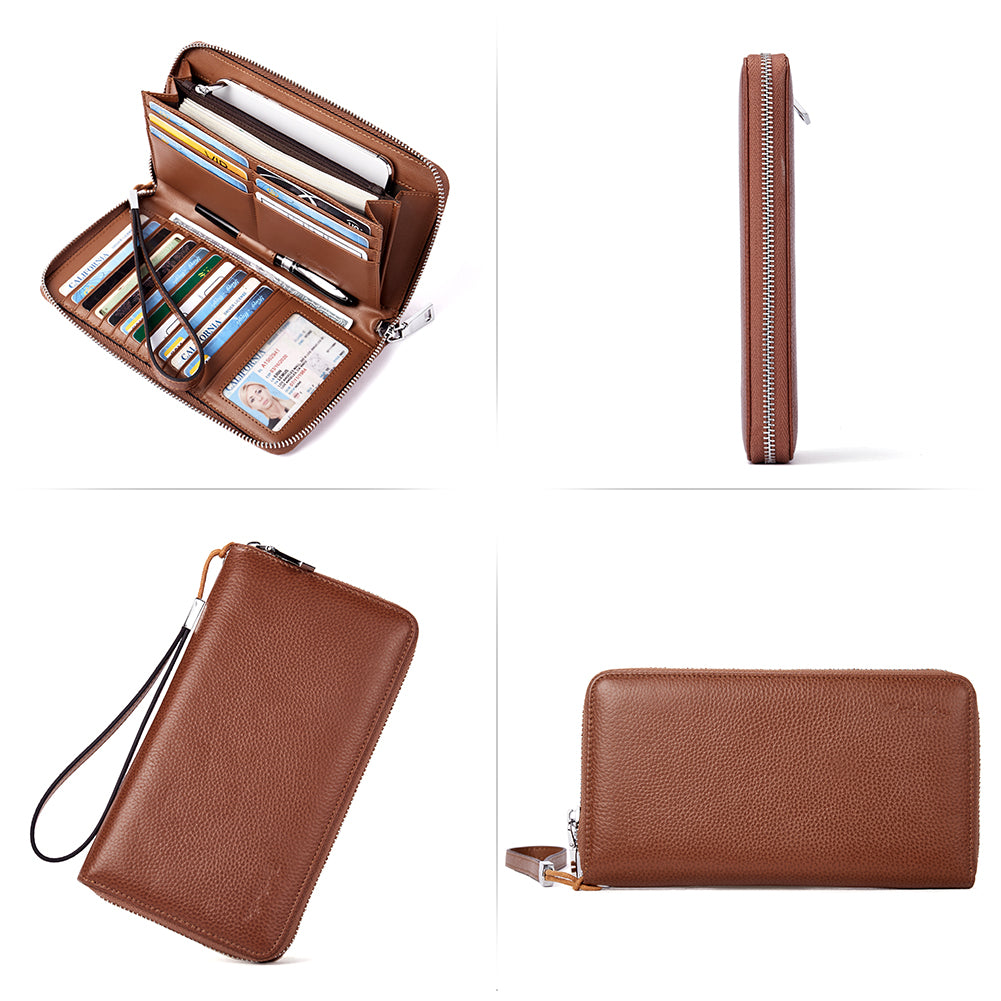 Rozenn Wallets with Wristlet Clutch