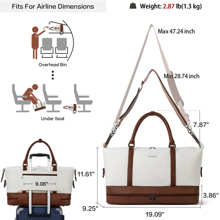 Zenobe Canvas Weekender Bag for Women