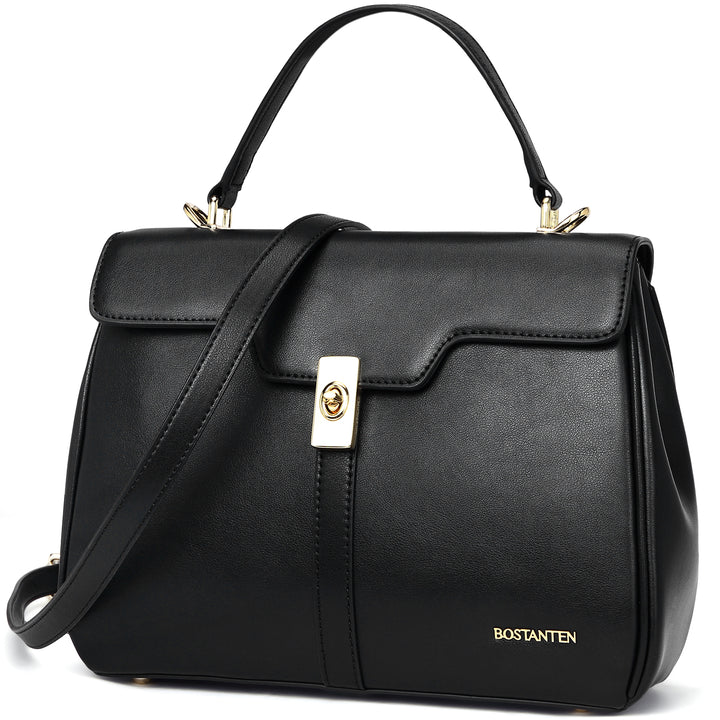 BOSTANTEN Women Leather Handbag Designer Top Handle Satchel Shoulder Bag Crossbody Purses - BOSTANTEN