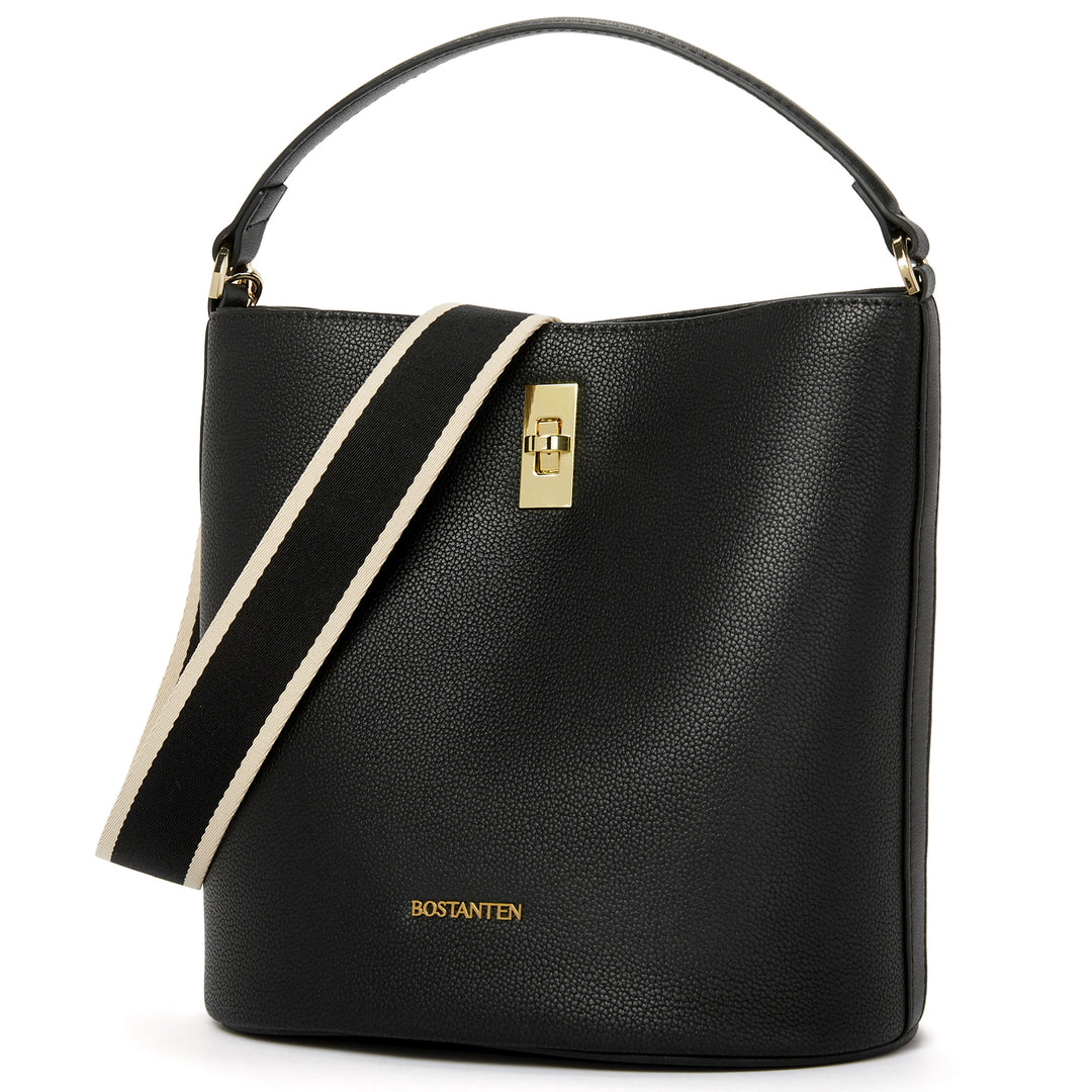 BOSTANTEN Leather Handbags for Women Designer Hobo Bucket Purses Fashion Ladies Crossbody Bags for Work Travel Daily - BOSTANTEN