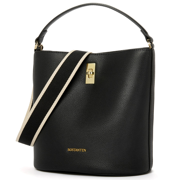 BOSTANTEN Leather Handbags for Women Designer Hobo Bucket Purses Fashion Ladies Crossbody Bags for Work Travel Daily - BOSTANTEN