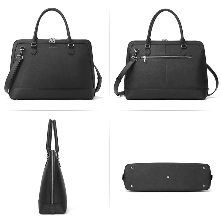 Jasmina  Genuine Leather Computer Briefcase —Low-key - BOSTANTEN