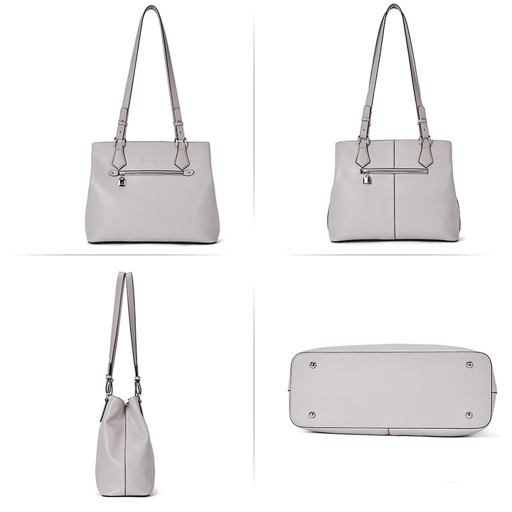 BOSTANTEN Women Handbag Genuine Leather Shoulder Bag Soft Designer Top Handle Purses - BOSTANTEN