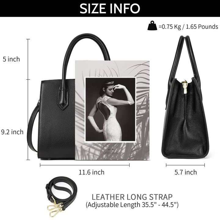 Machk Genuine Leather Tote Bag  — Handle Shoulder - BOSTANTEN