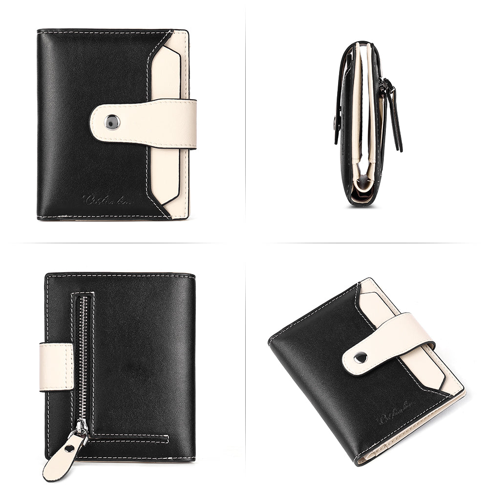 Lnna Small Wallet Zippered Checkbook Cover — ID Window - BOSTANTEN