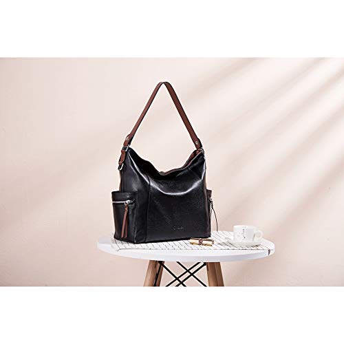 BOSTANTEN Genuine Leather Hobo Handbags Designer Shoulder Tote Purses Crossbody Large Bag for Women - BOSTANTEN