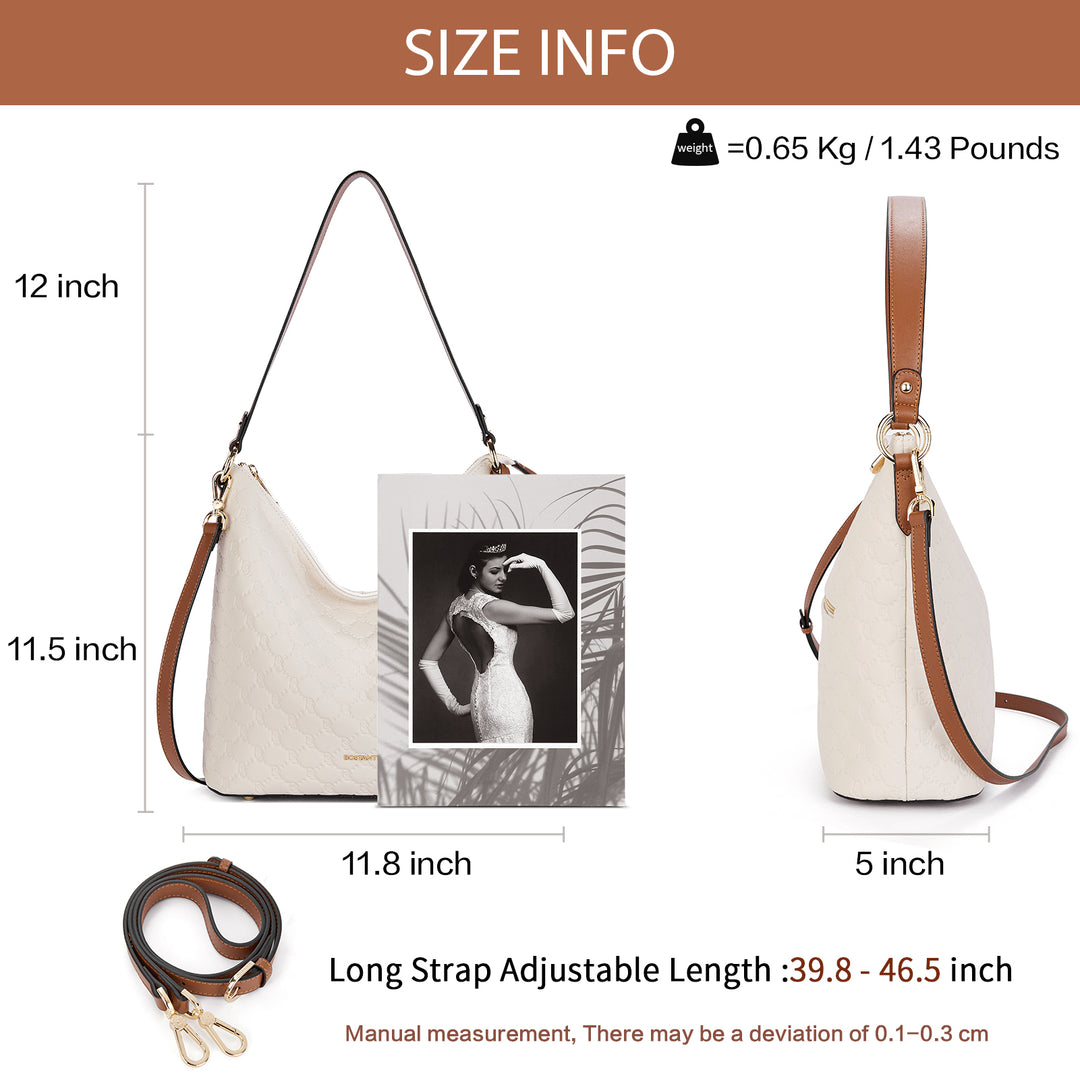 BOSTANTEN Leather Handbags for Women Soft Designer Shoulder Purses Ladies Fashion Crossbody Hobo Bags - BOSTANTEN