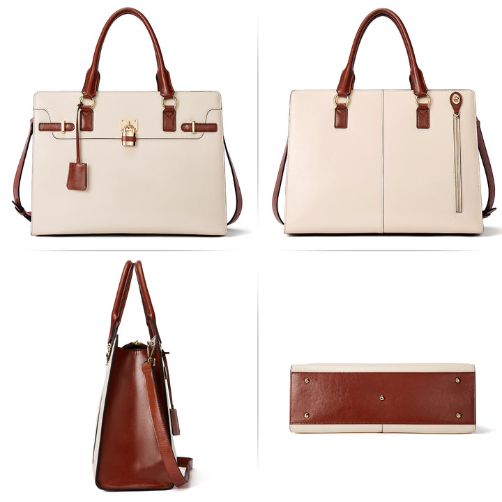 Machk Vintage Style Leather Briefcase — Fashion Everlasting - BOSTANTEN