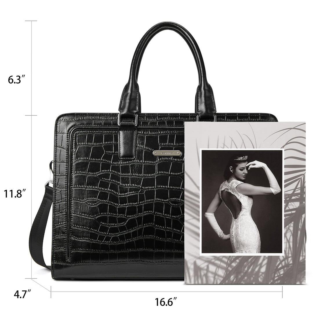 Carol Designer Briefcase For Women — Italian Leather