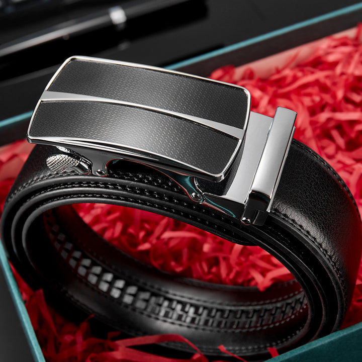 BOSTANTEN Leather Ratchet Dress Belt - BOSTANTEN