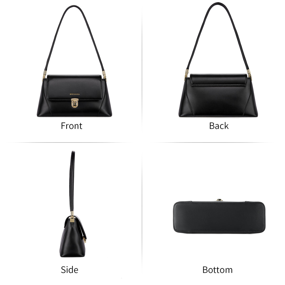 BOSTANTEN Women Leather Handbags Designer Shoulder Bag Small Fashion Trendy Top Handle Satchel Purse - BOSTANTEN