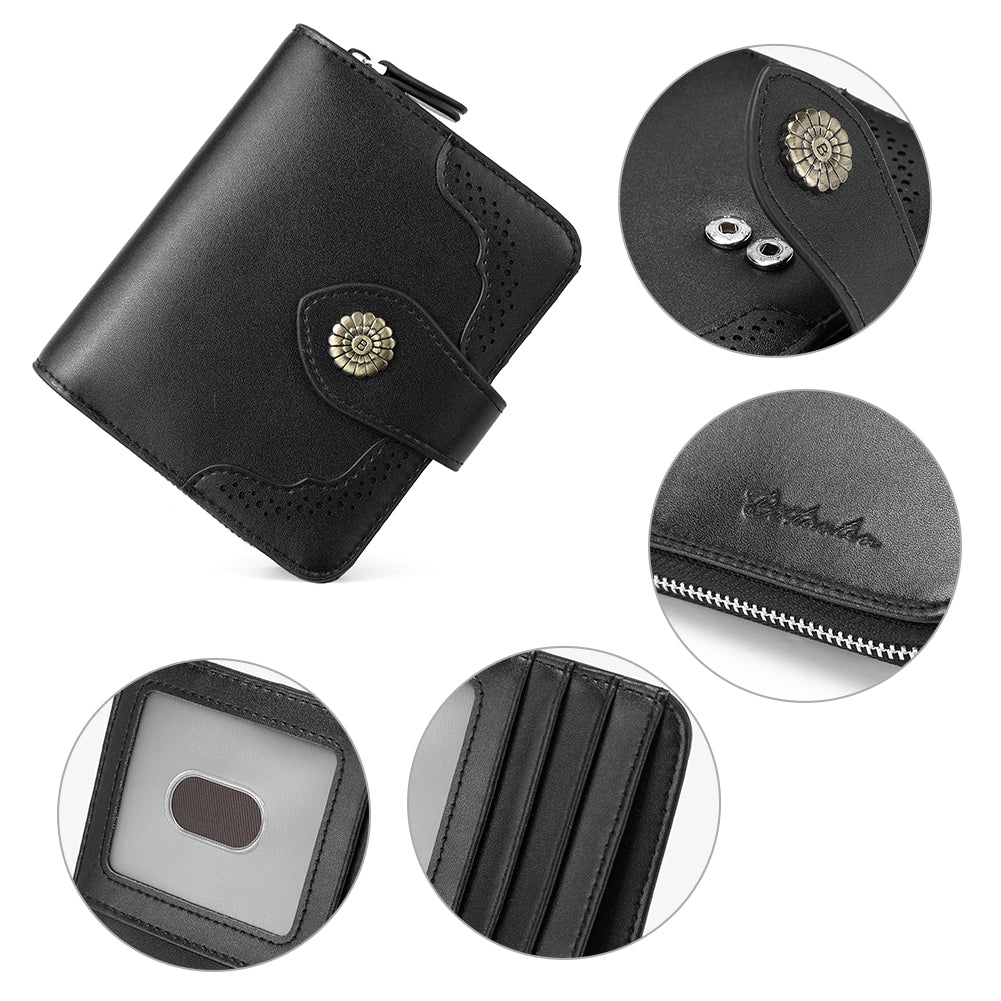 Rozenn  Full Grain Leather Money Clip Wallet —— Small Bifold - BOSTANTEN