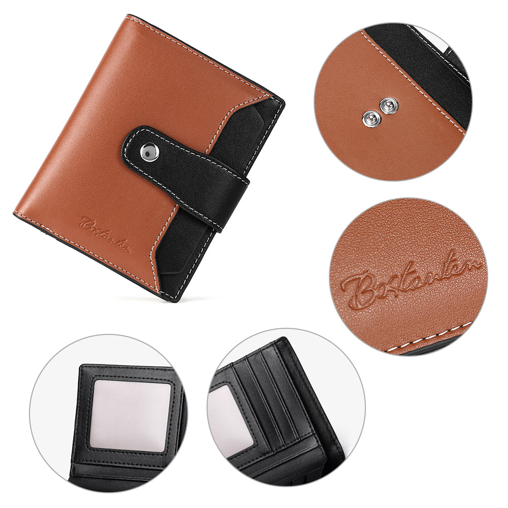 Lnna Small Wallet Zippered Checkbook Cover — ID Window - BOSTANTEN