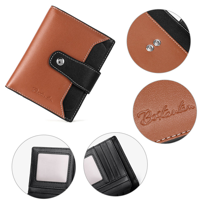 Lnna Small Wallet Zippered Checkbook Cover — ID Window - BOSTANTEN