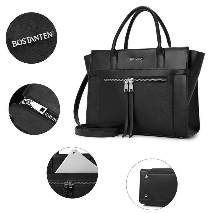 BOSTANTEN Women Handbag Genuine Leather Tote Bag Designer Top Handle Satchel Purse Fashion Ladies Work Bags - BOSTANTEN